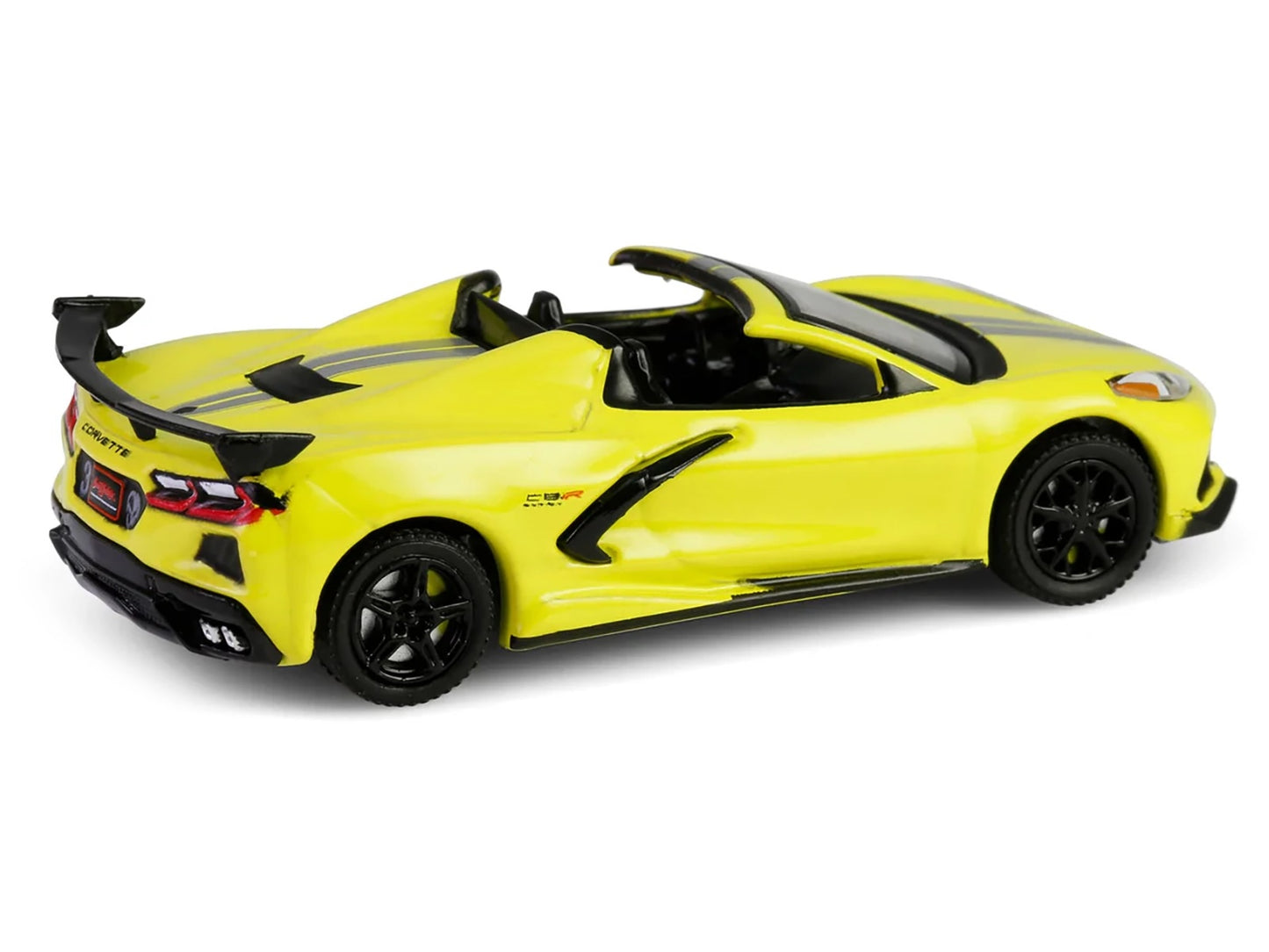 2022 Chevrolet Corvette C8.R Convertible Yellow with Silver Stripes "Barrett-Jackson" Series 15 1/64 Diecast Model Car by Greenlight