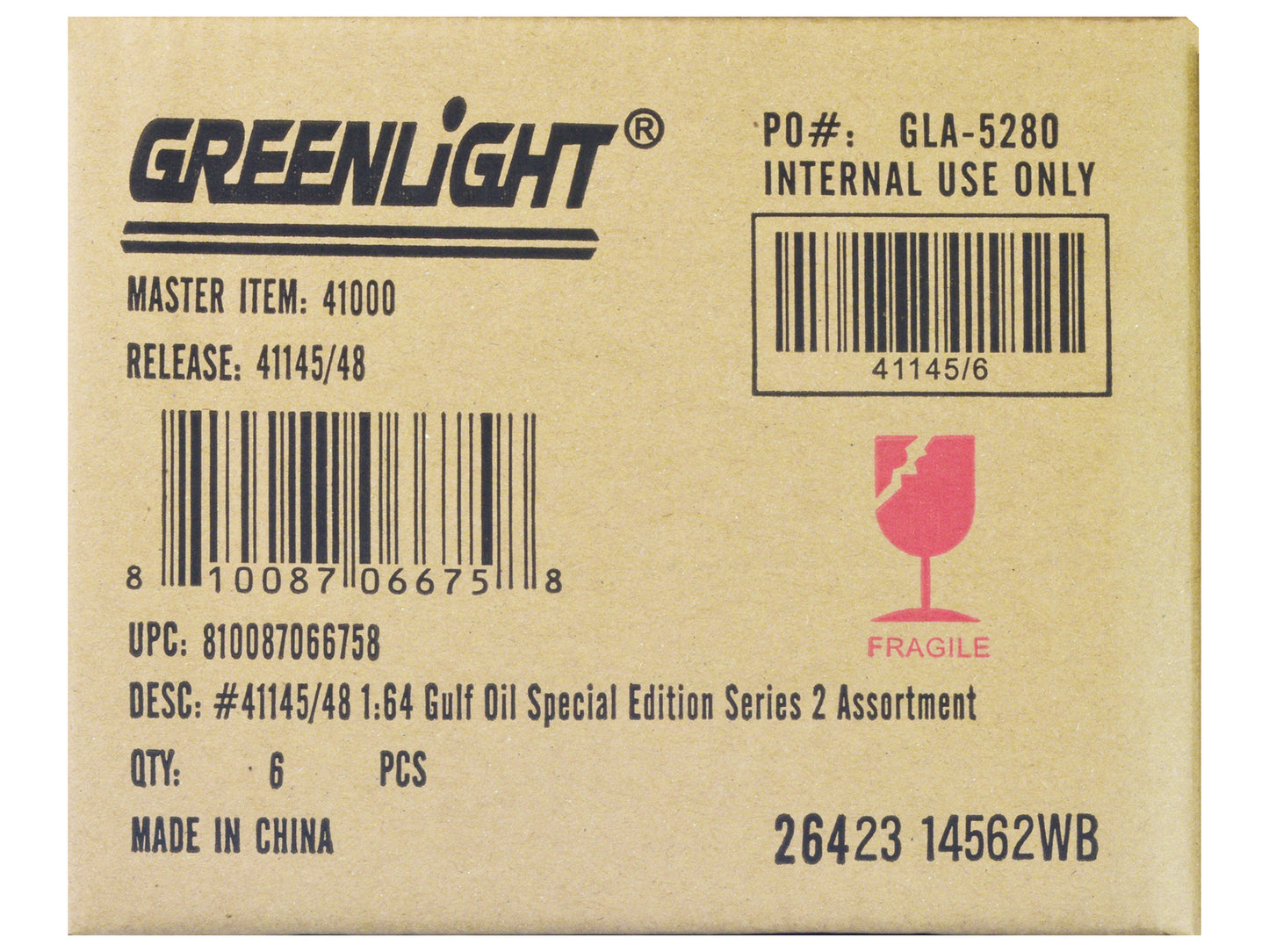 "Gulf Oil Special Edition" Series 2 Set of 6 Cars 1/64 Diecast Model Cars by Greenlight