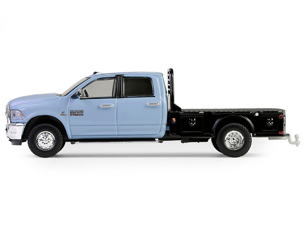 2018 Ram 3500 Dually Flatbed Truck Robin’s Egg Blue "Dually Drivers" Series 16 1/64 Diecast Model Car by Greenlight