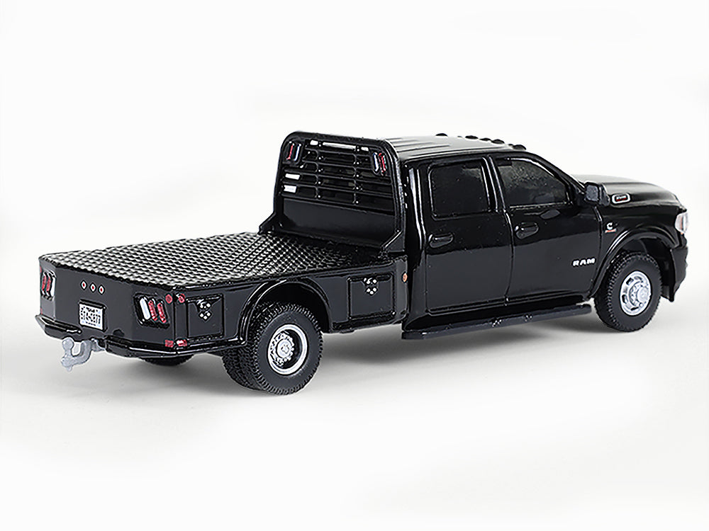 2023 Ram 3500 Dually Flatbed Truck Black "Dually Drivers" Series 16 1/64 Diecast Model Car by Greenlight