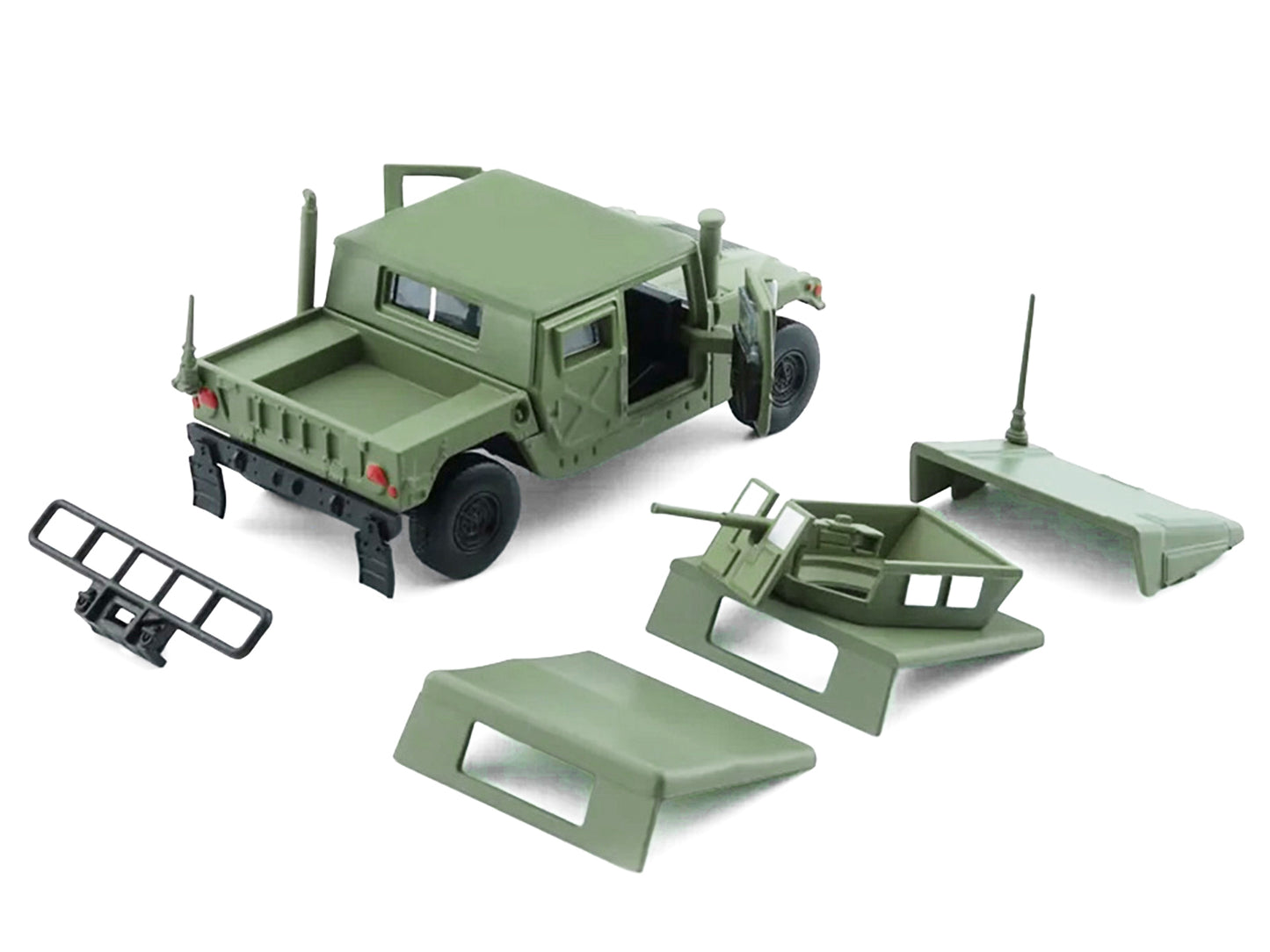 HUMVEE 4-CT Military Vehicle Olive Green with Alternative Tops 1/64 Diecast Model Car by BM Creations