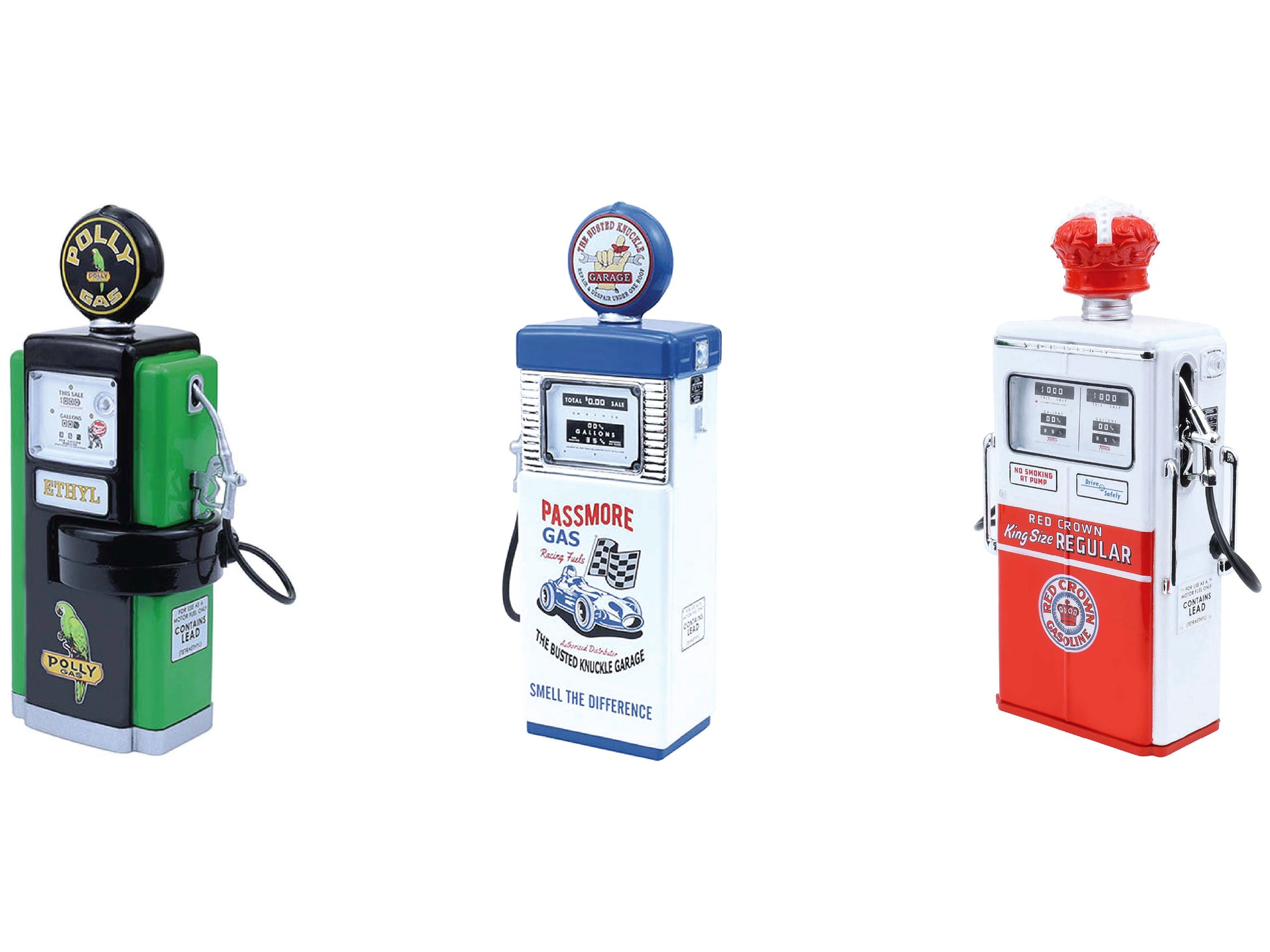 &quot;Vintage Gas Pumps&quot; Series 17 Set of 3 Pumps 1/18 Diecast Models by Greenlight