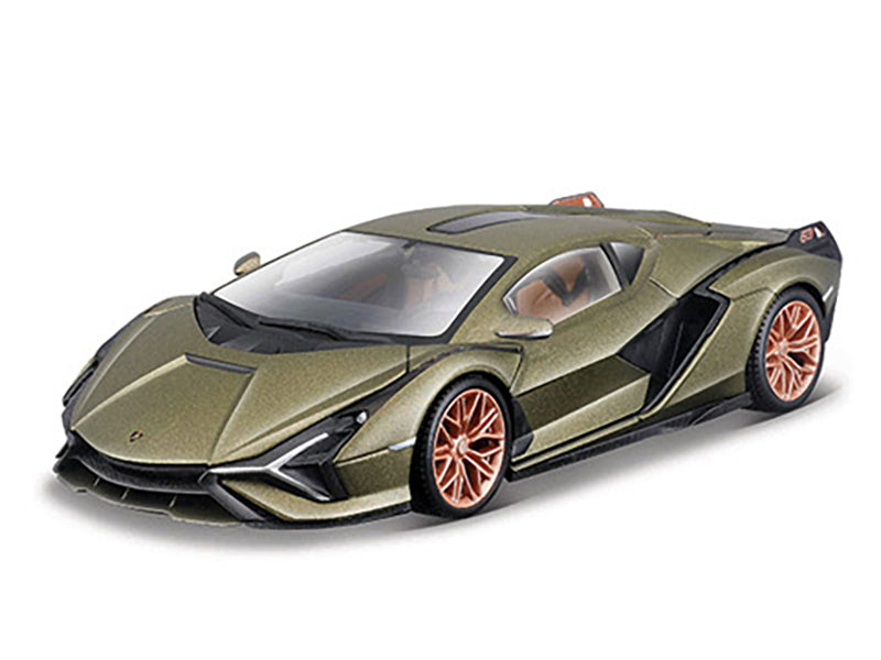 Lamborghini Sian FKP 37 Green Metallic &quot;Speed Icons&quot; Series 1/64 Diecast Model Car by Maisto