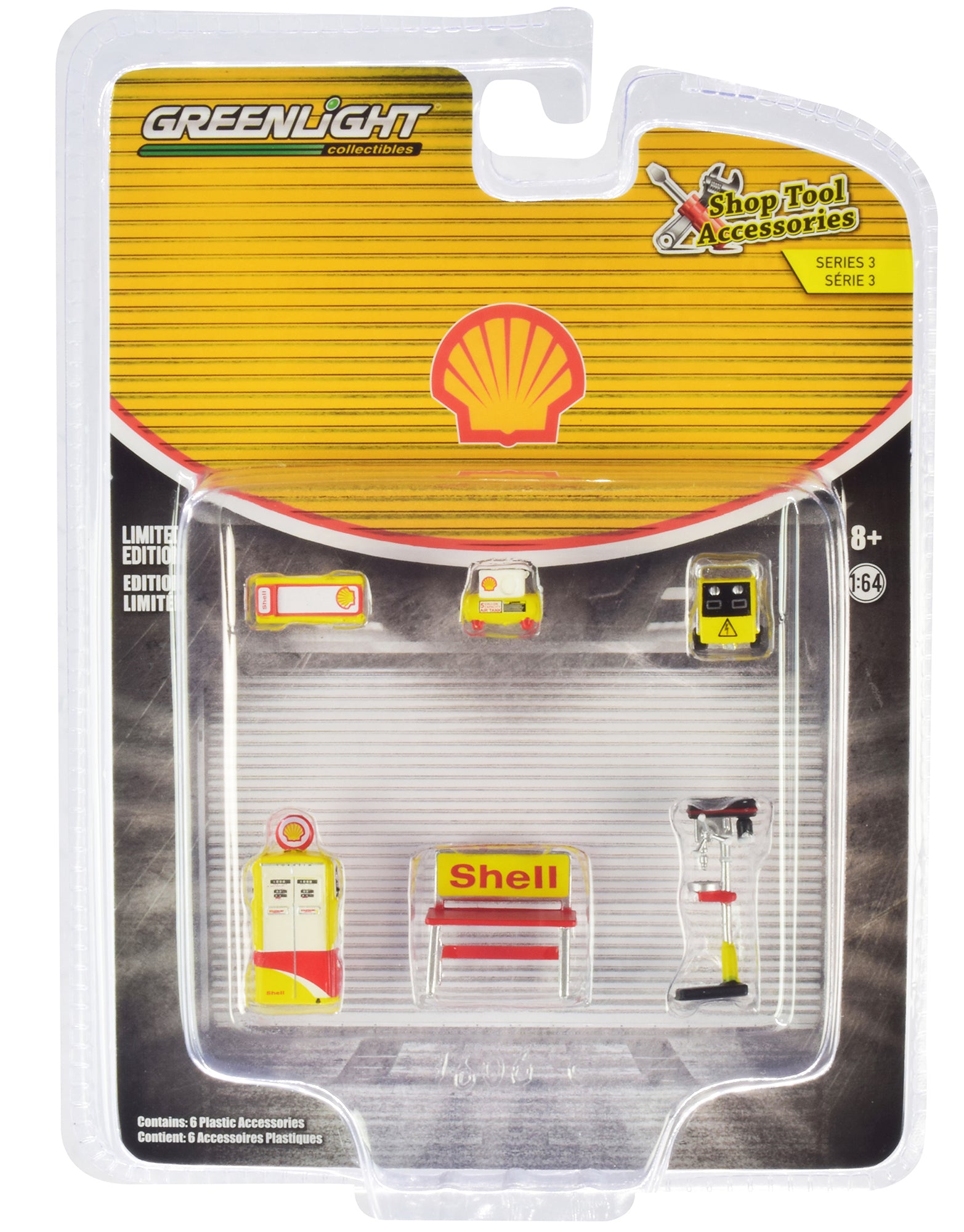 &quot;Shell Oil&quot; 6 piece Shop Tools Set &quot;Shop Tool Accessories&quot; Series 3 1/64 by Greenlight