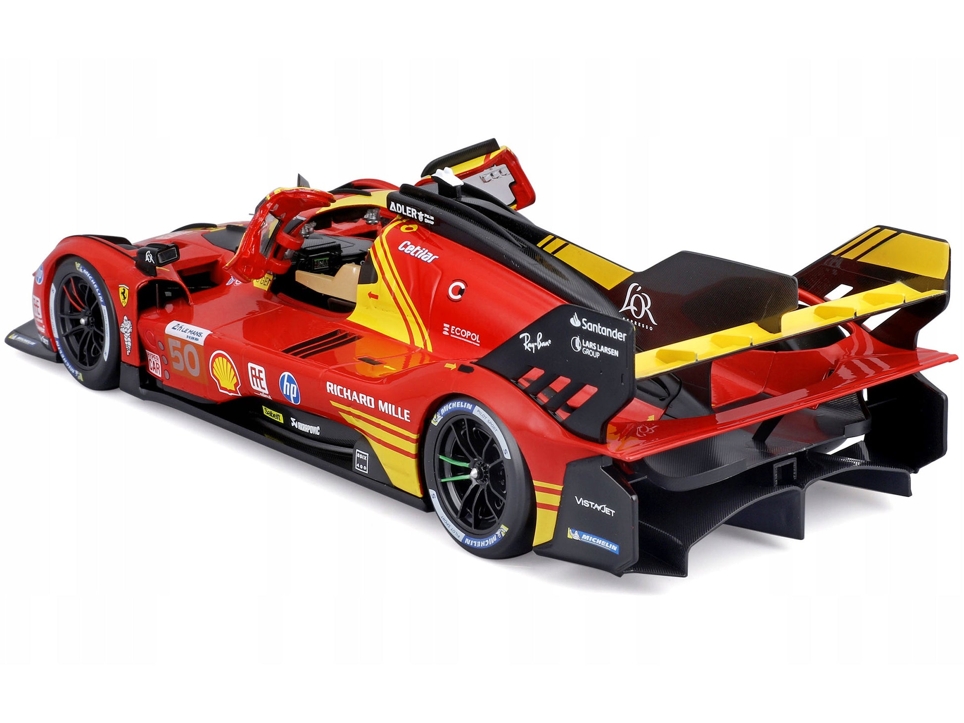 Ferrari 499P #50 Antonio Fuoco - Miguel Molina - Nicklas Nielsen &quot;Ferrari AF Corse&quot; Winner &quot;24 Hours of Le Mans&quot; (2024) &quot;Racing&quot; Series 1/18 Diecast Model Car by Bburago