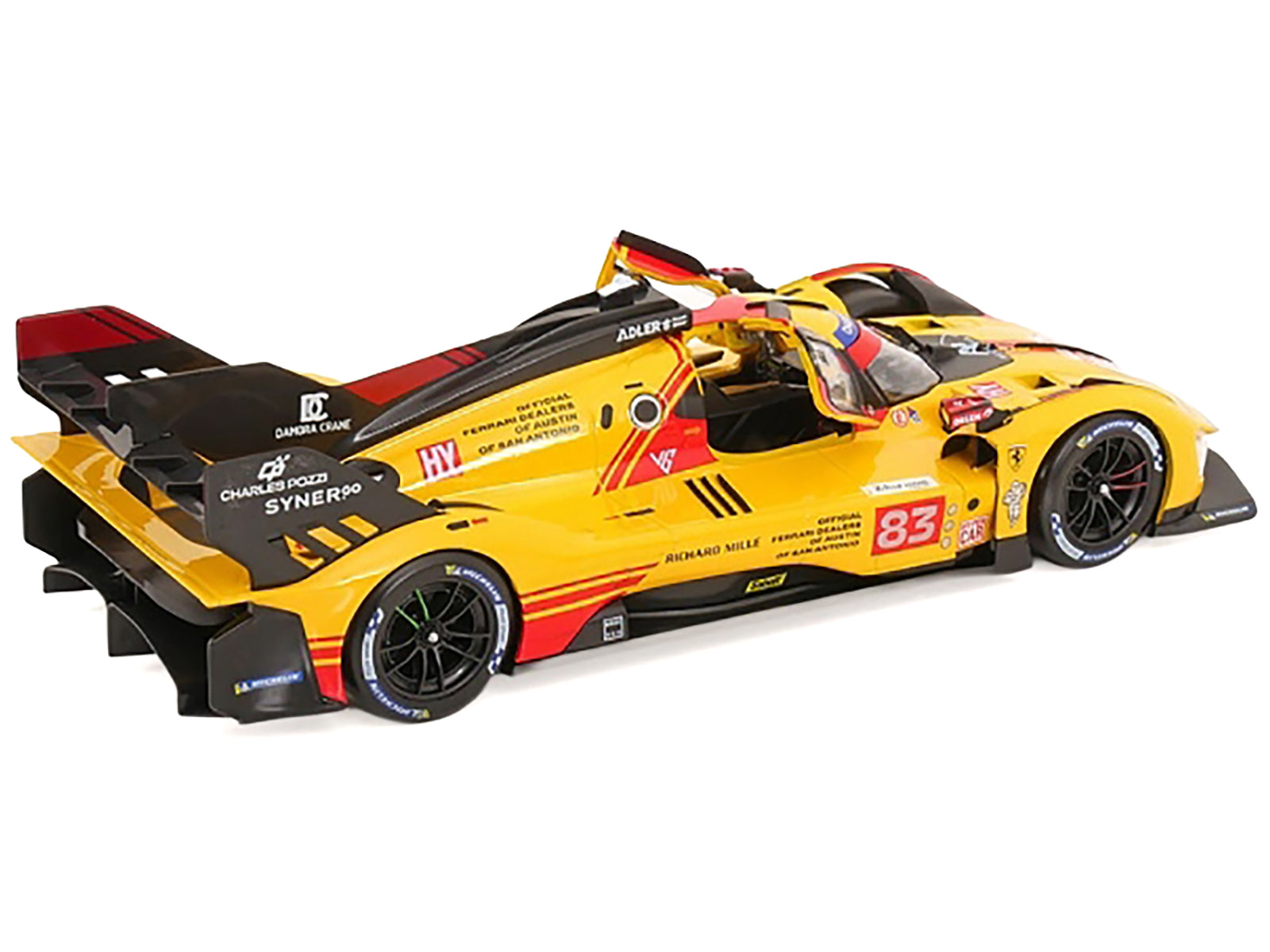Ferrari 499P #83 Robert Kubica - Robert Shwartzman - Yifei Ye &quot;Ferrari AF Corse&quot; &quot;24 Hours of Le Mans&quot; (2024) &quot;Racing&quot; Series 1/18 Diecast Model Car by Bburago