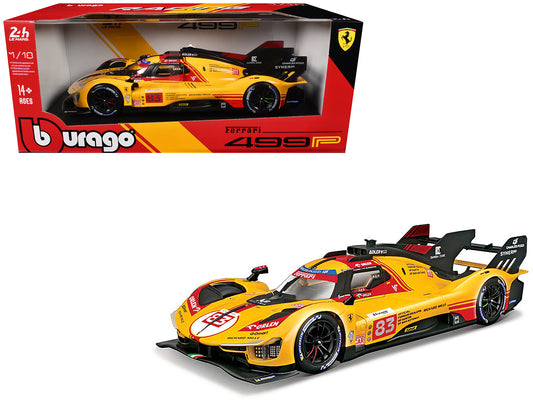 Ferrari 499P #83 Robert Kubica - Robert Shwartzman - Yifei Ye &quot;Ferrari AF Corse&quot; &quot;24 Hours of Le Mans&quot; (2024) &quot;Racing&quot; Series 1/18 Diecast Model Car by Bburago