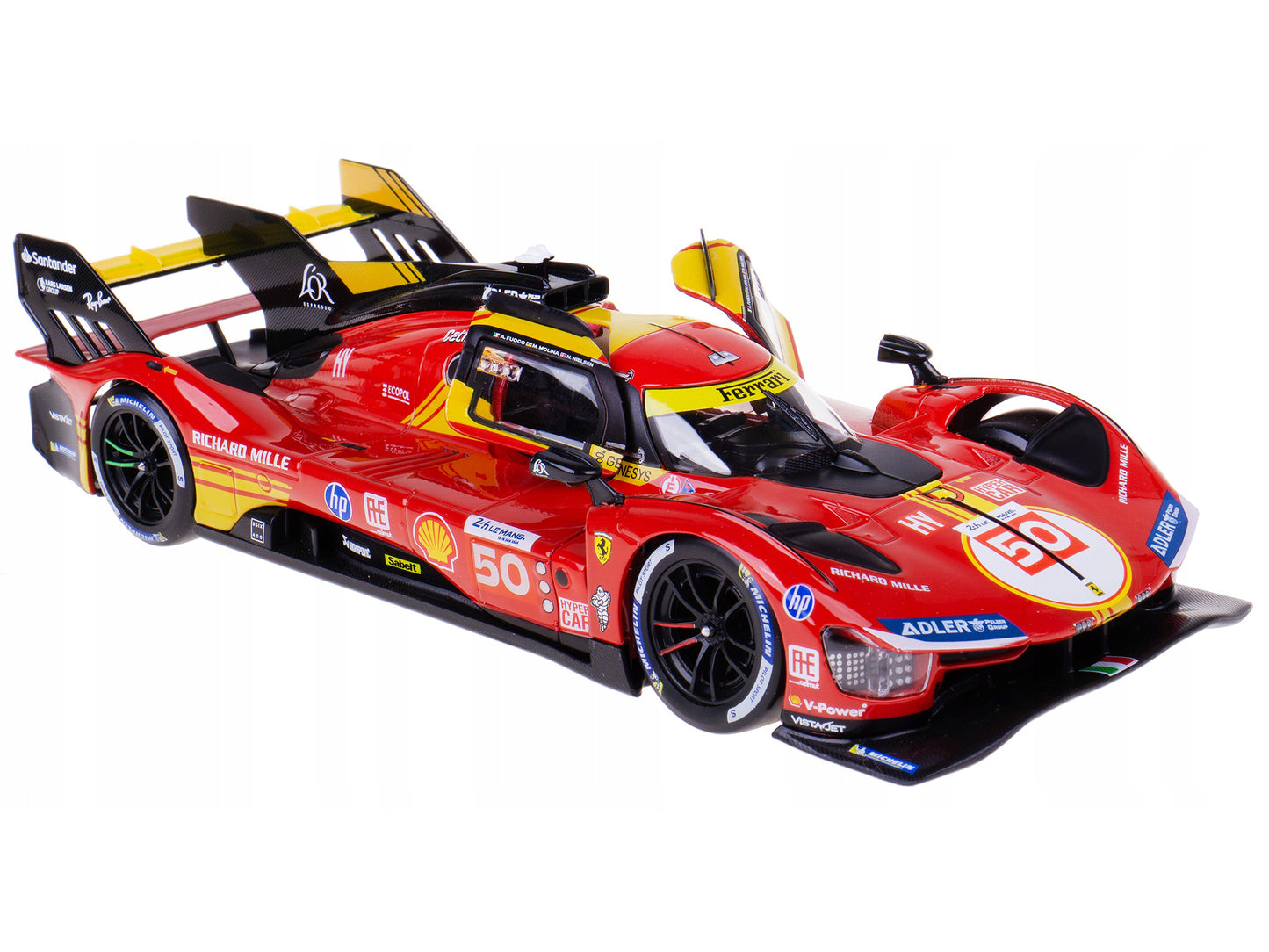 Ferrari 499P #50 Antonio Fuoco - Miguel Molina - Nicklas Nielsen &quot;Ferrari AF Corse&quot; Winner &quot;24 Hours of Le Mans&quot; (2024) &quot;Racing&quot; Series 1/24 Diecast Model Car by Bburago