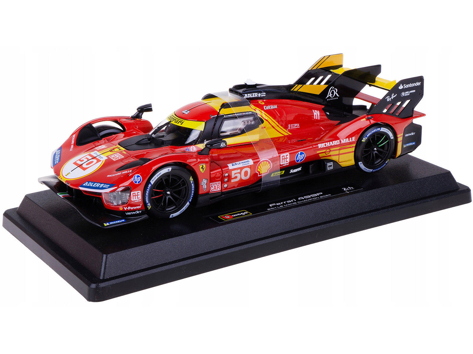Ferrari 499P #50 Antonio Fuoco - Miguel Molina - Nicklas Nielsen &quot;Ferrari AF Corse&quot; Winner &quot;24 Hours of Le Mans&quot; (2024) &quot;Racing&quot; Series 1/24 Diecast Model Car by Bburago