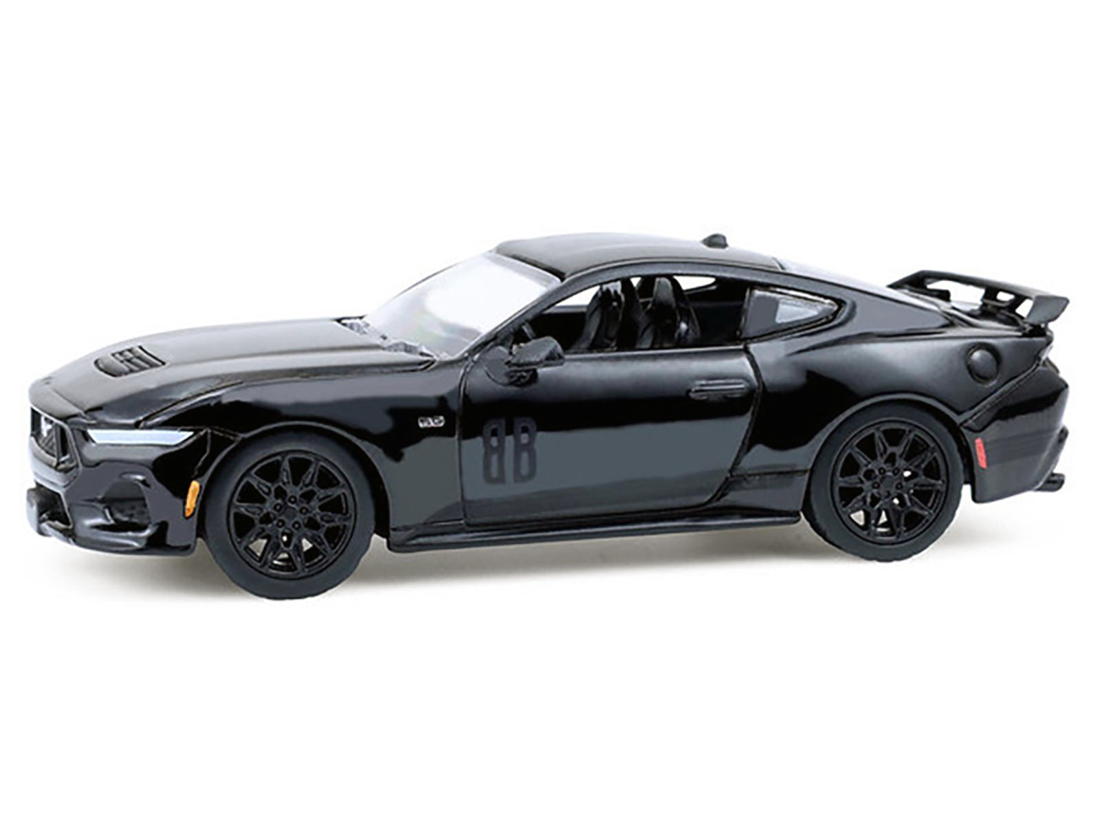 2024 Ford Mustang GT Coupe Black &quot;Black Bandit&quot; Series 30 1/64 Diecast Model Car by Greenlight