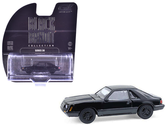 1979 Ford Mustang Fastback Black &quot;Black Bandit&quot; Series 30 1/64 Diecast Model Car by Greenlight