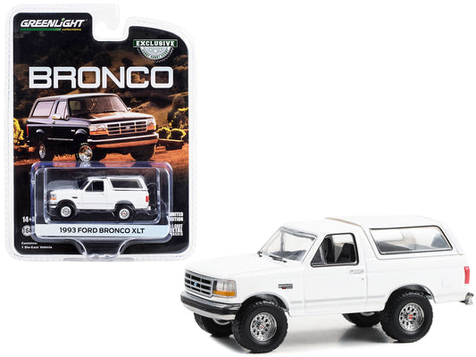1993 Ford Bronco XLT Oxford White &quot;Hobby Exclusive&quot; Series 1/64 Diecast Model Car by Greenlight