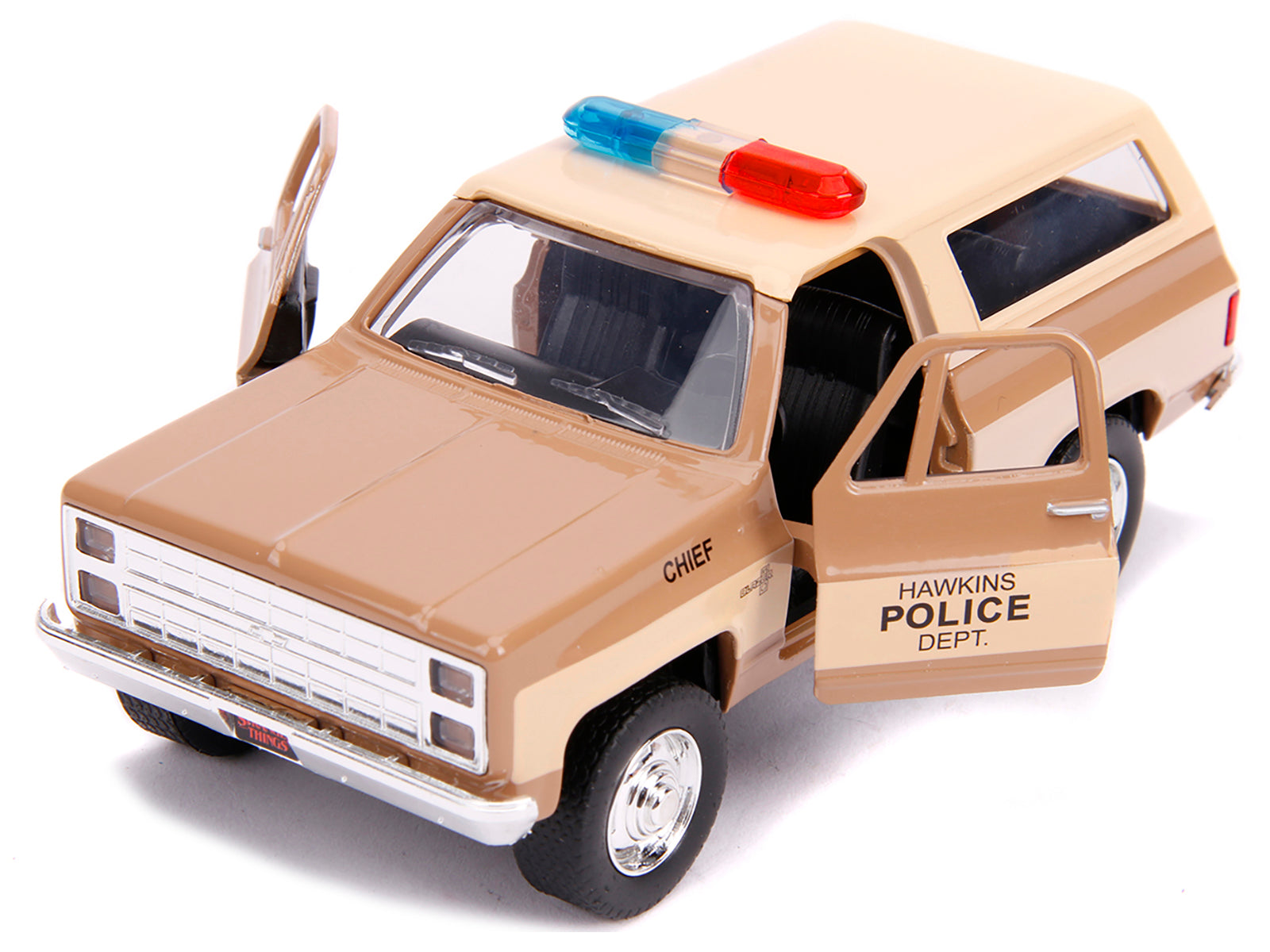 Hopper's Chevrolet Blazer &quot;Hawkins Police Dept.&quot; &quot;Stranger Things&quot; (2016) TV Series &quot;Hollywood Rides&quot; 1/32 Diecast Model Car by Jada