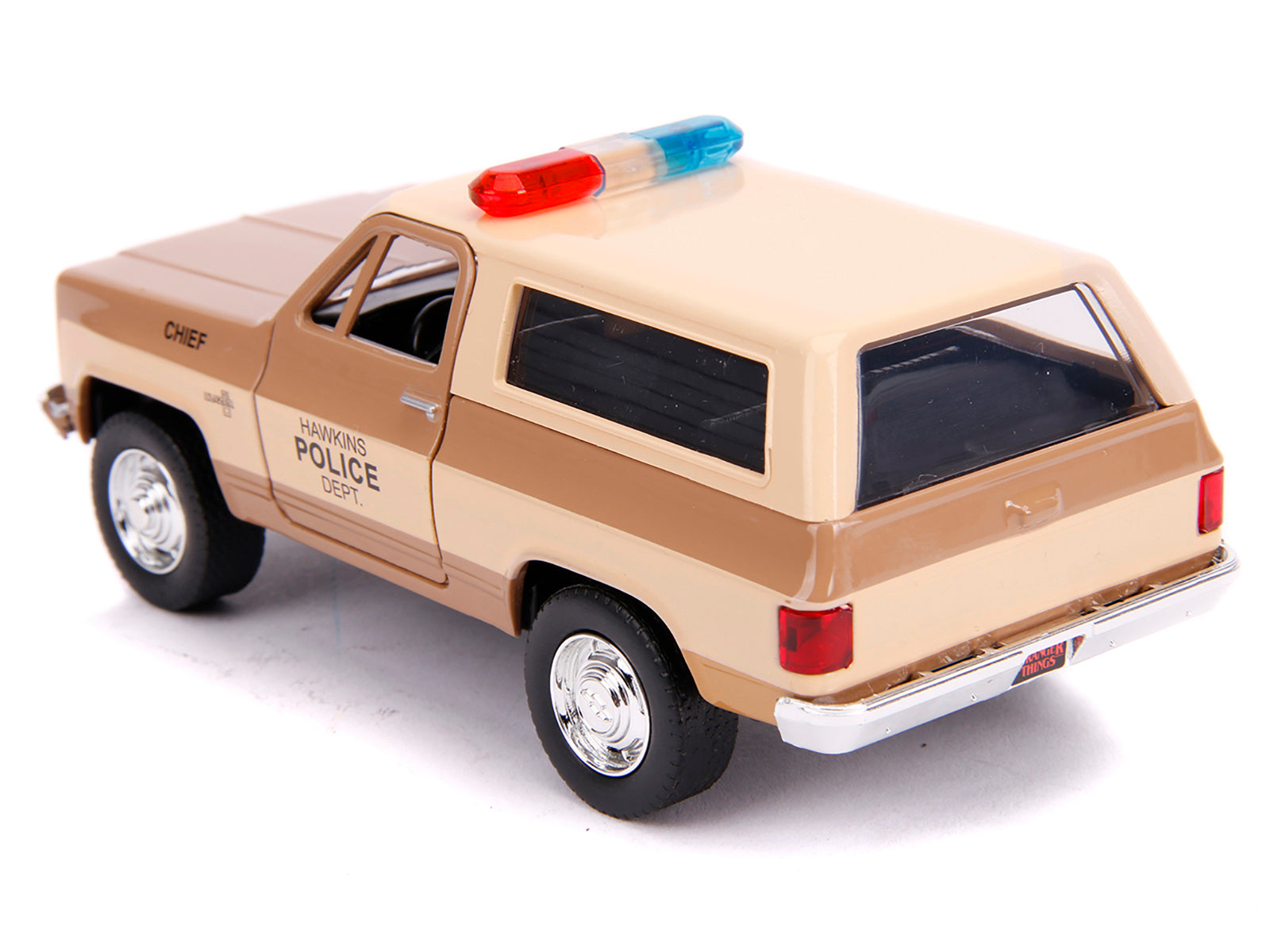 Hopper's Chevrolet Blazer &quot;Hawkins Police Dept.&quot; &quot;Stranger Things&quot; (2016) TV Series &quot;Hollywood Rides&quot; 1/32 Diecast Model Car by Jada