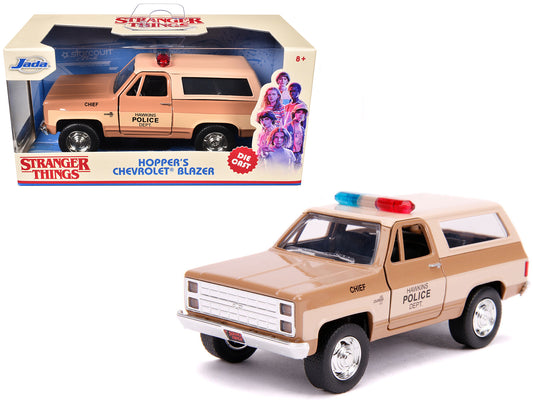 Hopper's Chevrolet Blazer &quot;Hawkins Police Dept.&quot; &quot;Stranger Things&quot; (2016) TV Series &quot;Hollywood Rides&quot; 1/32 Diecast Model Car by Jada