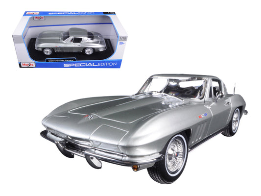 1965 Chevrolet Corvette Silver &quot;Special Edition&quot; 1/18 Diecast Model Car by Maisto