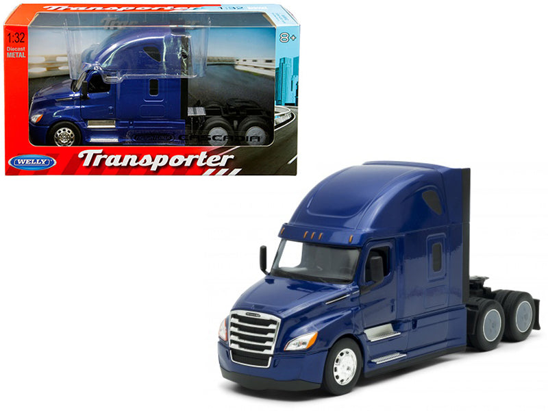 Freightliner Cascadia Truck Blue &quot;Transporter&quot; 1/32 Diecast Model by Welly