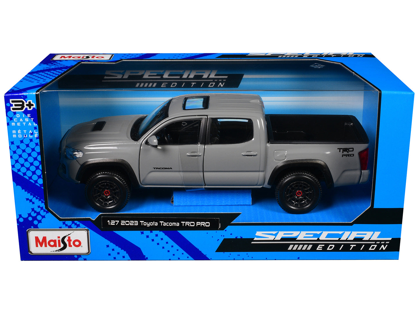 2023 Toyota Tacoma TRD PRO Pickup Truck Gray with Sunroof &quot;Special Edition&quot; Series 1/27 Diecast Model Car by Maisto