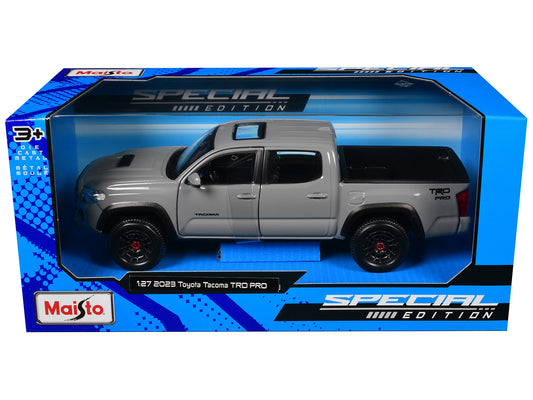 2023 Toyota Tacoma TRD PRO Pickup Truck Gray with Sunroof &quot;Special Edition&quot; Series 1/27 Diecast Model Car by Maisto