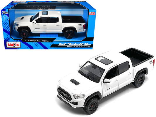 2023 Toyota Tacoma TRD PRO Pickup Truck White with Sunroof &quot;Special Edition&quot; Series 1/27 Diecast Model Car by Maisto