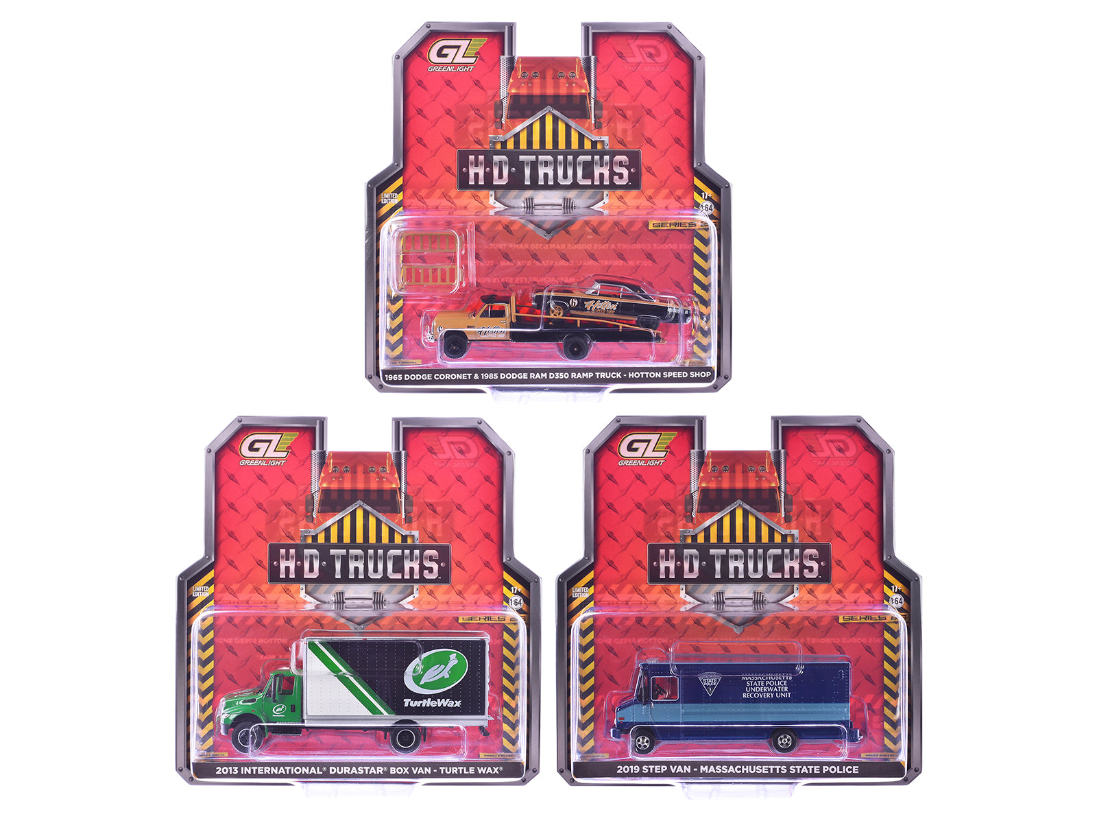 &quot;H.D. Trucks&quot; Series 26 Set of 3 pieces 1/64 Diecast Models by Greenlight