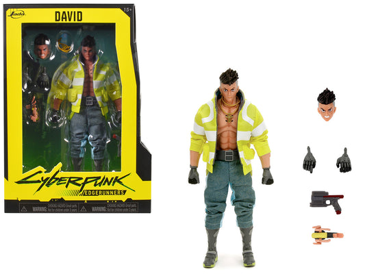 David Martinez 6&quot; Moveable Figure with Accessories and Alternate Head and Hands &quot;Cyberpunk: Edgerunners&quot; (2022) TV Series Model by Jada