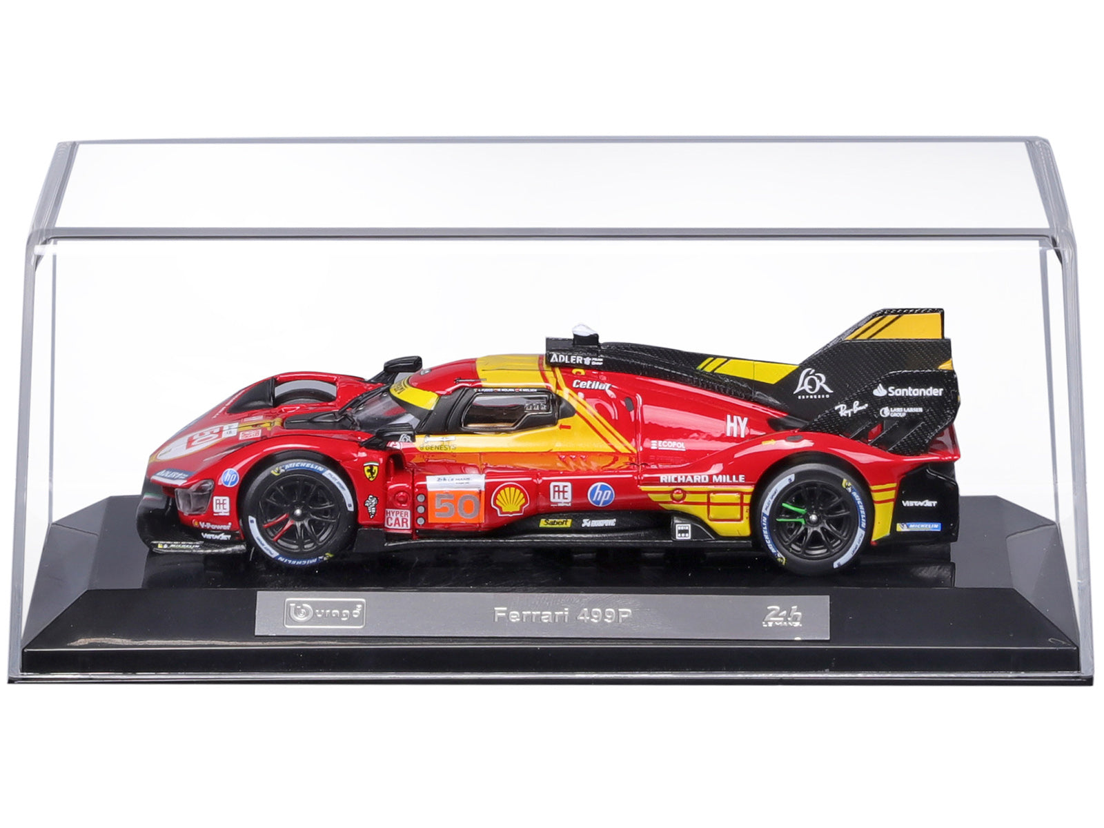 Ferrari 499P #50 Antonio Fuoco - Miguel Molina - Nicklas Nielsen &quot;Ferrari AF Corse&quot; Winner &quot;24 Hours of Le Mans&quot; (2024) &quot;Racing&quot; Series 1/43 Diecast Model Car by Bburago