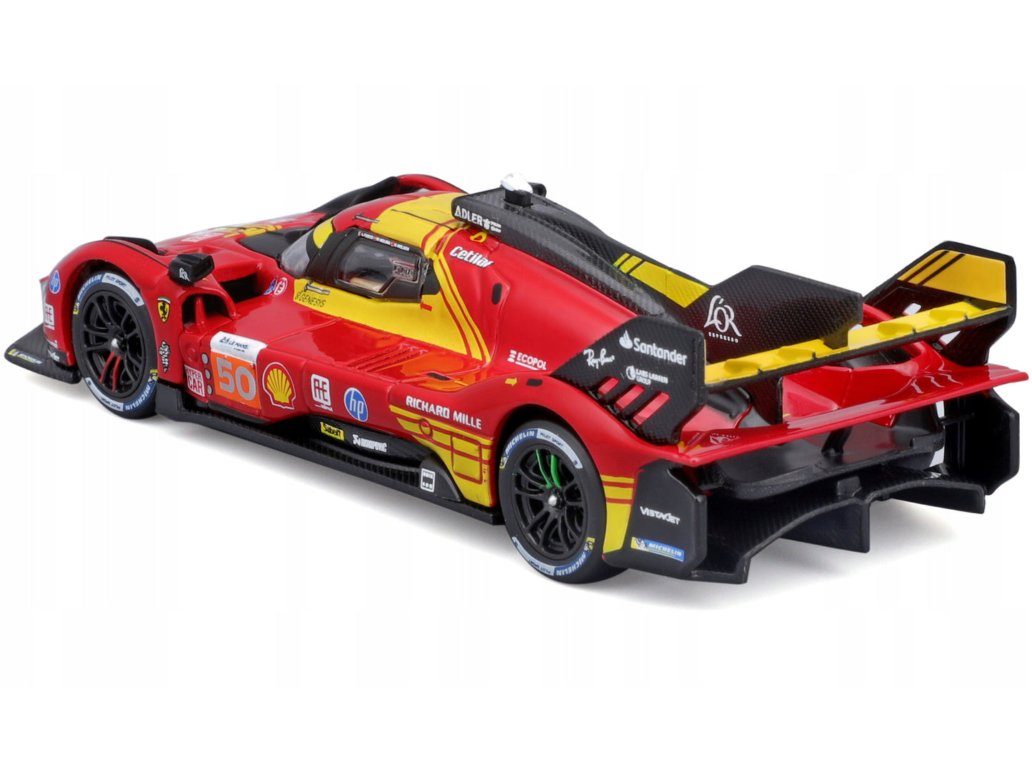Ferrari 499P #50 Antonio Fuoco - Miguel Molina - Nicklas Nielsen &quot;Ferrari AF Corse&quot; Winner &quot;24 Hours of Le Mans&quot; (2024) &quot;Racing&quot; Series 1/43 Diecast Model Car by Bburago