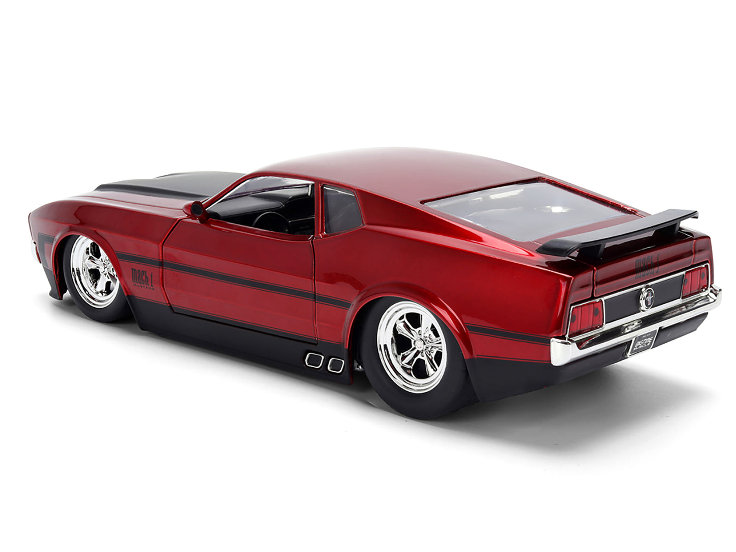 1973 Ford Mustang Mach 1 Red Metallic with Matt Black Hood and Black Stripes &quot;Bigtime Muscle&quot; Series 1/24 Diecast Model Car by Jada