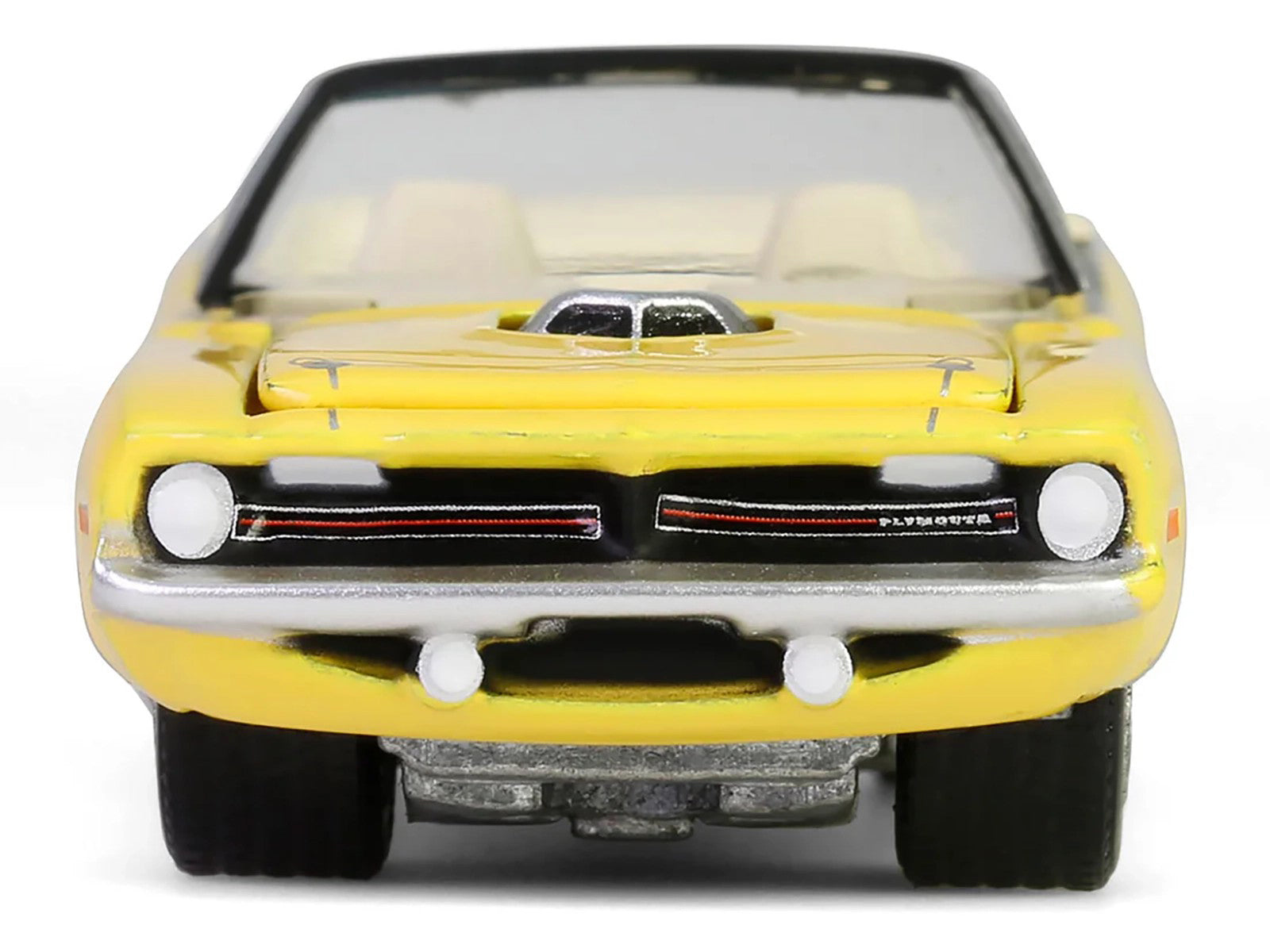 1970 Plymouth 'Cuda Convertible Yellow &quot;Barrett-Jackson&quot; Series 15 1/64 Diecast Model Car by Greenlight