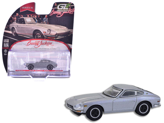 1970 Datsun 240Z Silver Metallic &quot;Barrett-Jackson&quot; Series 16 1/64 Diecast Model Car by Greenlight