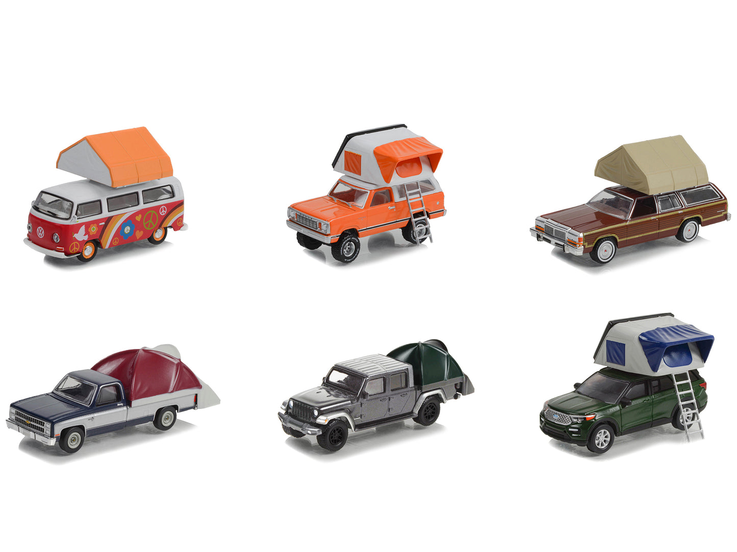 &quot;The Great Outdoors&quot; Set of 6 pieces Series 2 1/64 Diecast Model Cars by Greenlight