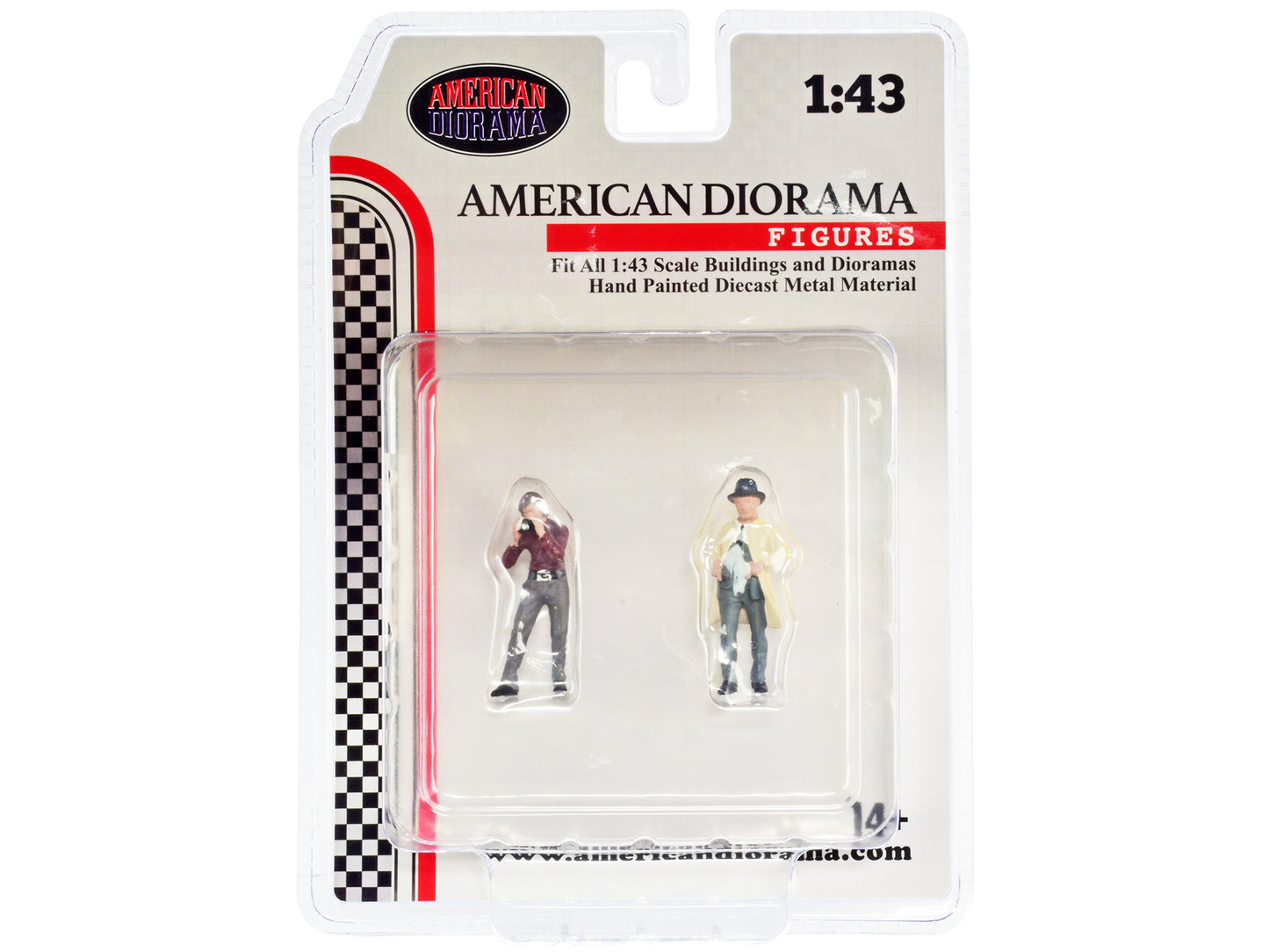 &quot;Race Day&quot; Two Diecast Figures Set 3 for 1/43 Scale Models by American Diorama