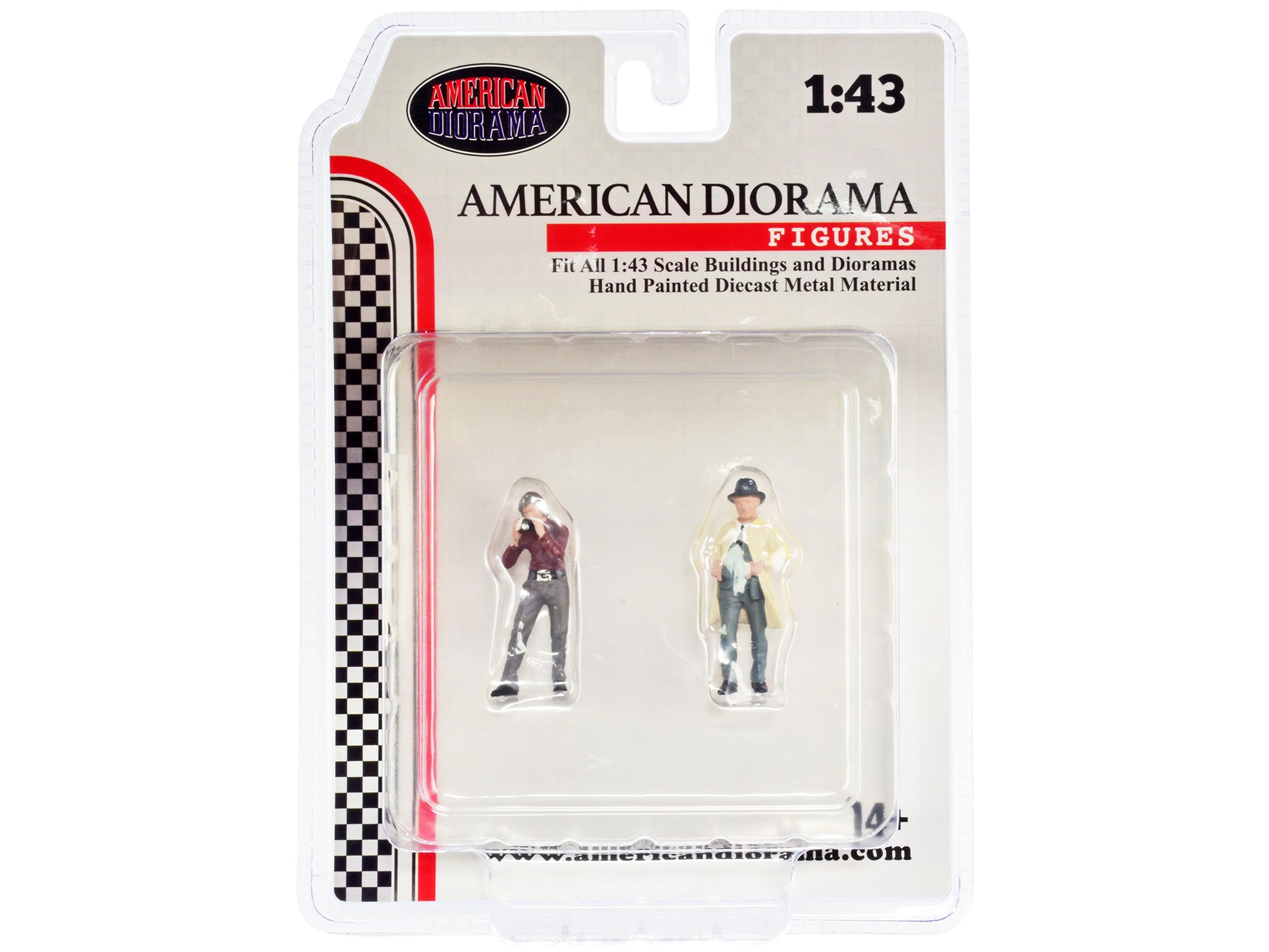 &quot;Race Day&quot; Two Diecast Figures Set 3 for 1/43 Scale Models by American Diorama