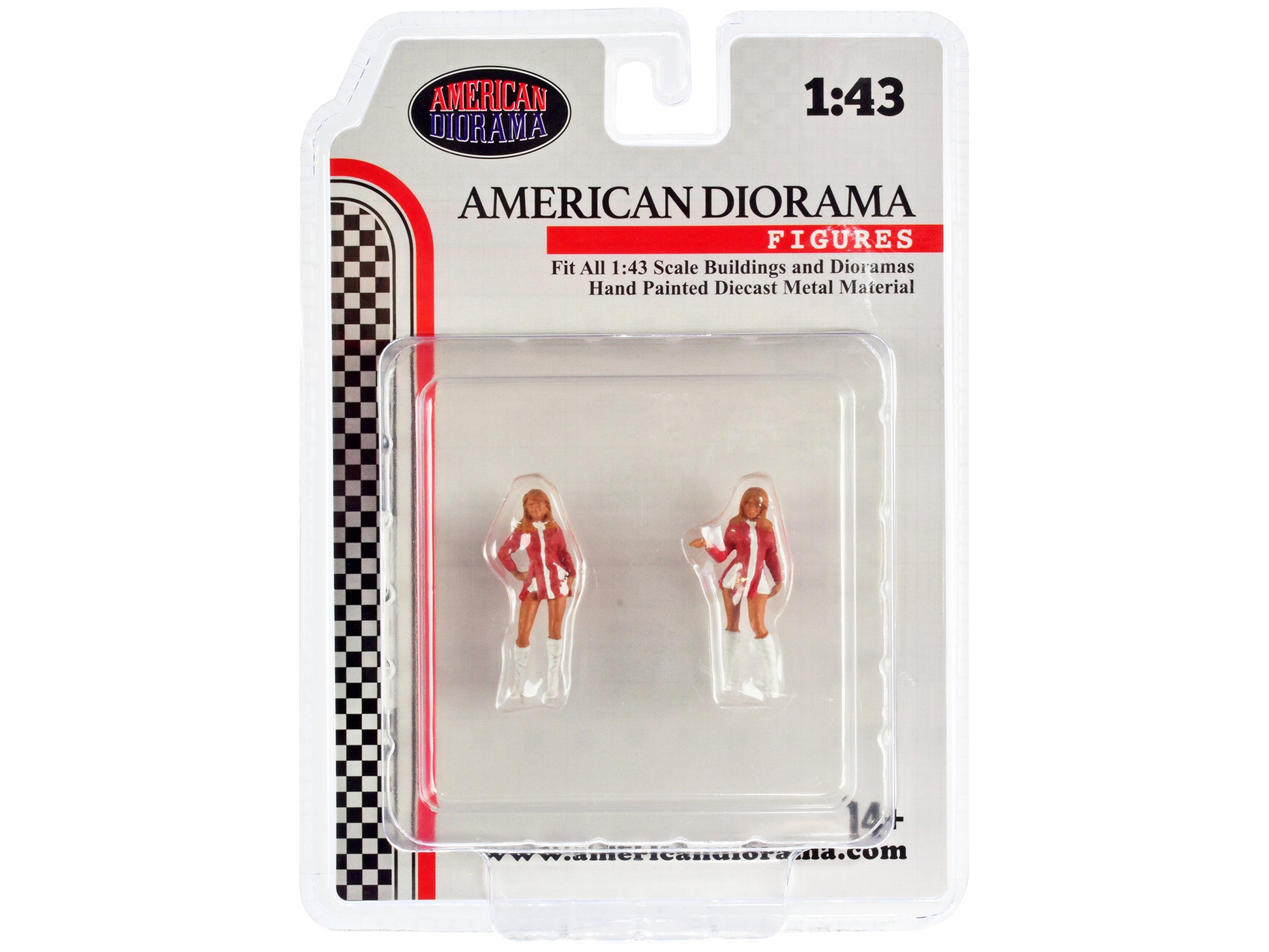 &quot;Race Day&quot; Two Diecast Figures Set 6 for 1/43 Scale Models by American Diorama
