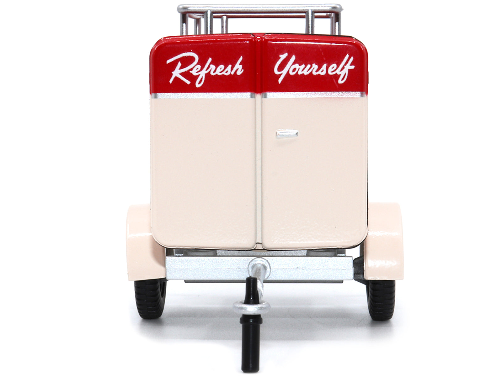 Travel Trailer Cream with Red Top &quot;Pause and Refresh Yourself Drink Delicious Coca-Cola&quot; 1/24 Diecast Model Car by Motor City Classics