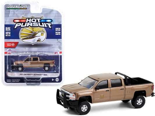 2017 Chevrolet Silverado 1500 Pickup Truck Brown Metallic &quot;Washington State Department of Fish & Wildlife Police&quot; &quot;Hot Pursuit&quot; Series 37 1/64 Diecast Model Car by Greenlight