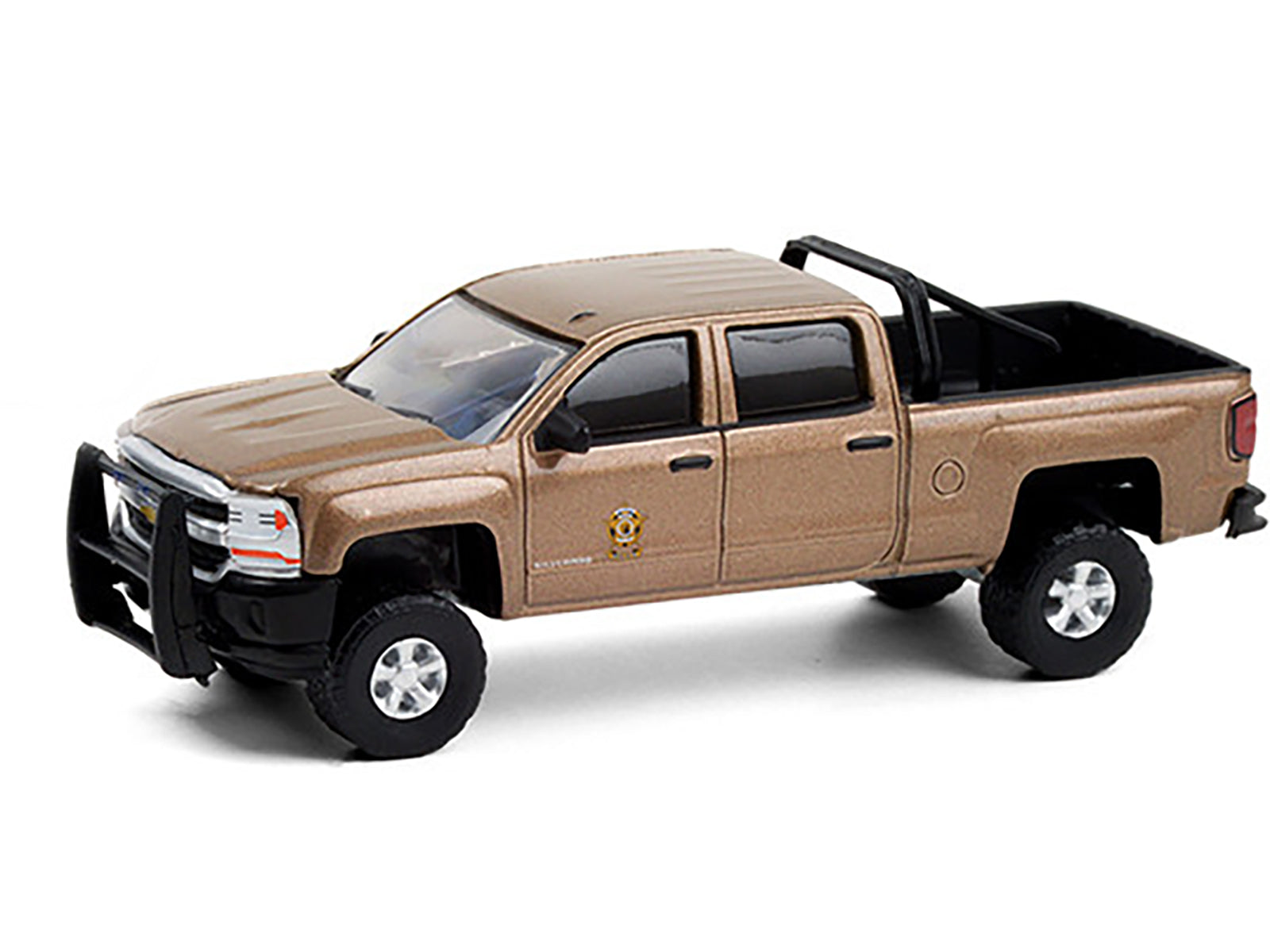 2017 Chevrolet Silverado 1500 Pickup Truck Brown Metallic &quot;Washington State Department of Fish & Wildlife Police&quot; &quot;Hot Pursuit&quot; Series 37 1/64 Diecast Model Car by Greenlight