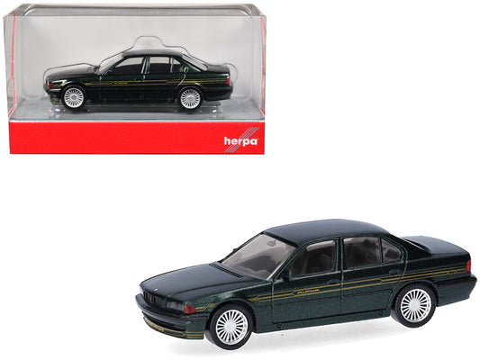 BMW Alpina B12 Green Metallic 1/87 (HO) Plastic Model Car by Herpa