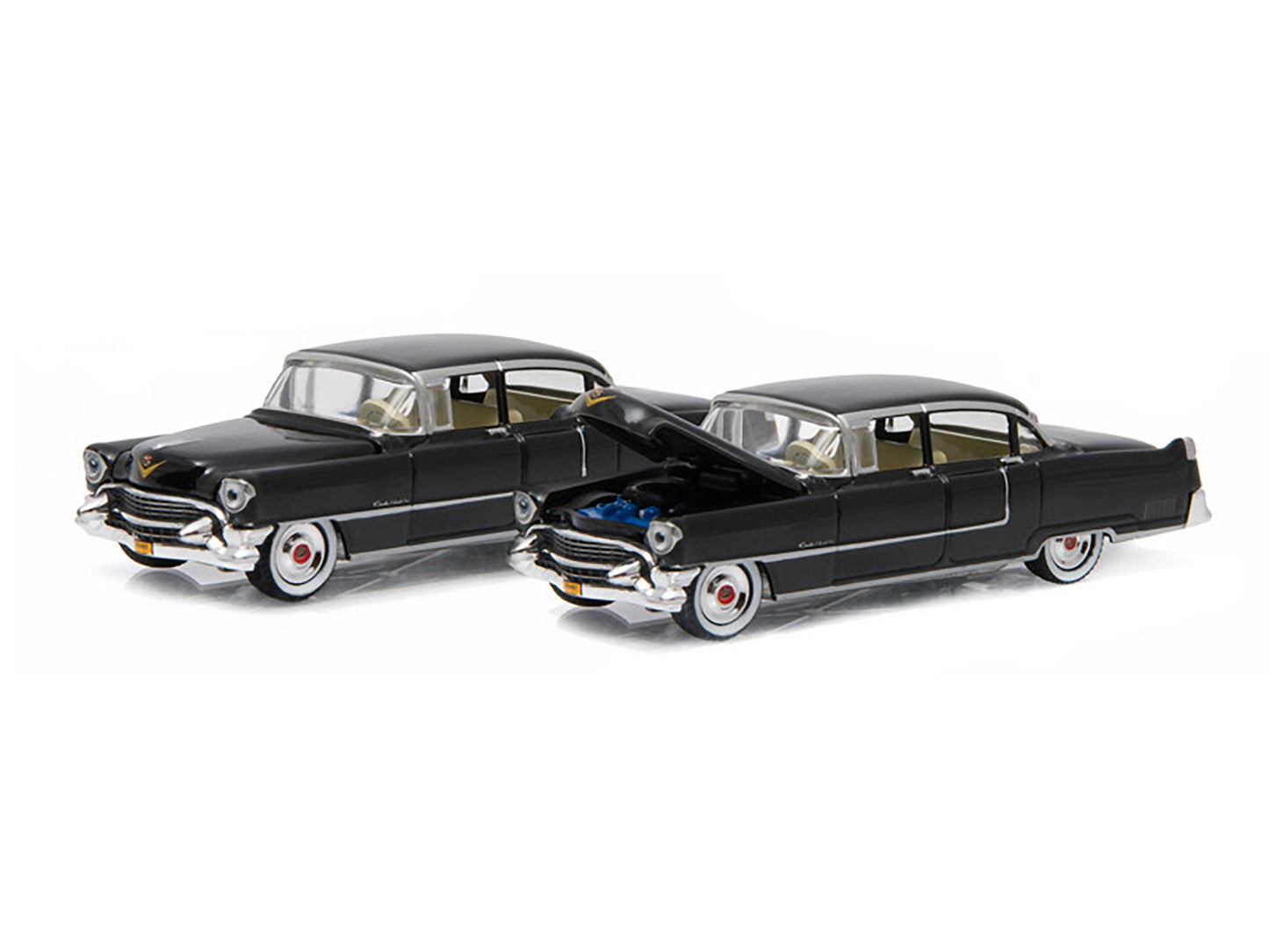 1955 Cadillac Fleetwood Series 60 Black &quot;The Godfather&quot; (1972) Movie &quot;Hollywood Series&quot; Release 14 1/64 Diecast Model Car by Greenlight