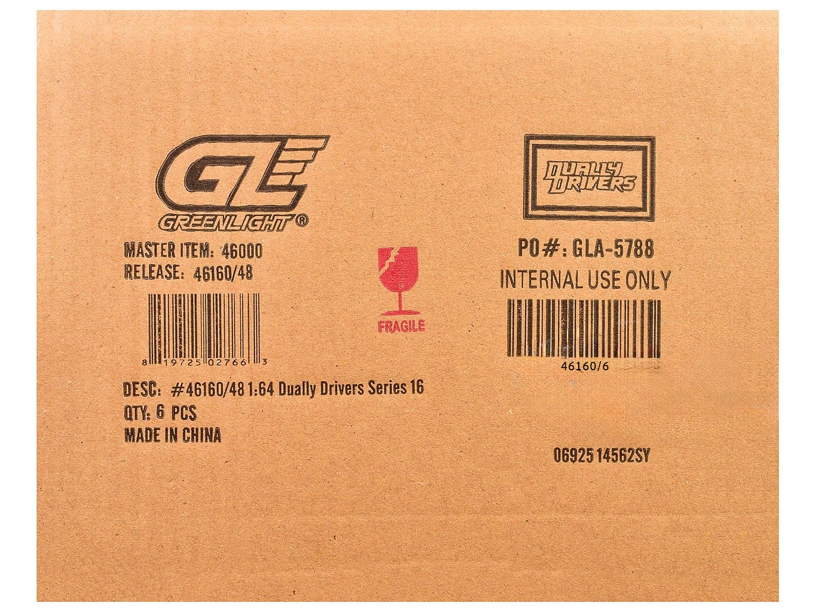 &quot;Dually Drivers&quot; Series 16 Set of 6 Trucks 1/64 Diecast Model Car by Greenlight