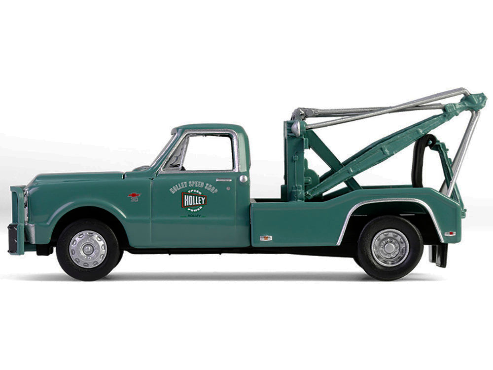 1967 Chevrolet C-30 Dually Wrecker Tow Truck &quot;Holley Speed Shop&quot; Green &quot;Dually Drivers&quot; Series 16 1/64 Diecast Model Car by Greenlight