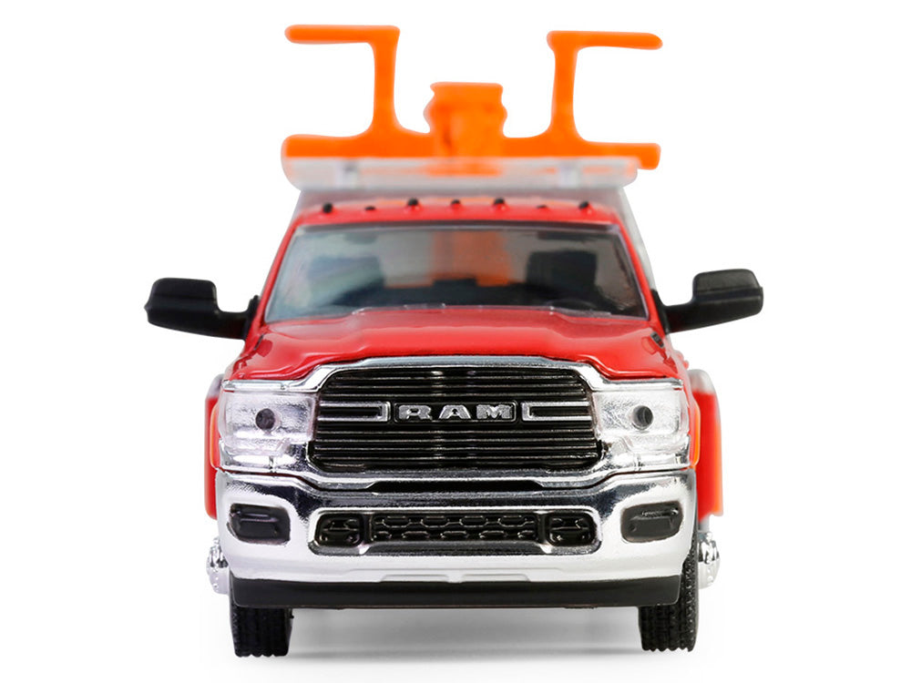2022 Ram 3500 Dually Wrecker Tow Truck &quot;Ignition Towing Co.&quot; Red and Orange &quot;Dually Drivers&quot; Series 16 1/64 Diecast Model Car by Greenlight