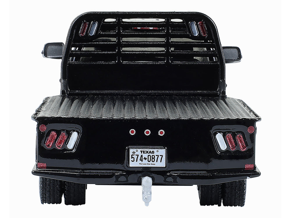 2023 Ram 3500 Dually Flatbed Truck Black &quot;Dually Drivers&quot; Series 16 1/64 Diecast Model Car by Greenlight