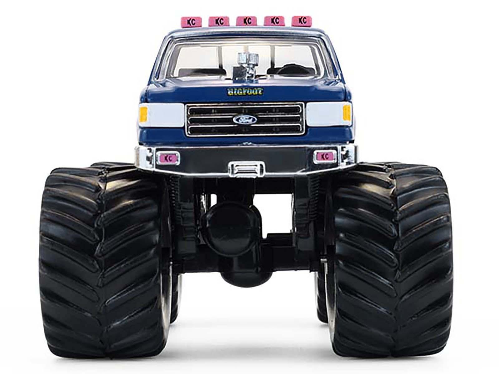 1990 Ford F-350 Monster Truck &quot;Bigfoot #4&quot; Blue &quot;Kings of Crunch&quot; Series 16 1/64 Diecast Model Car by Greenlight