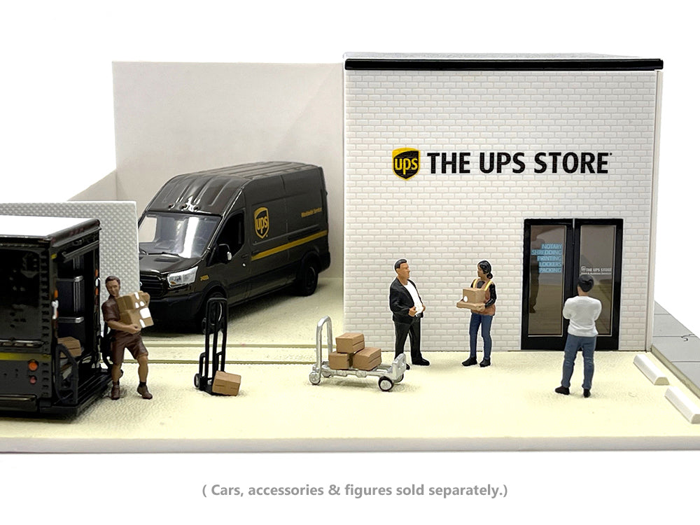 The UPS Store Diorama &quot;Mechanic's Corner&quot; for 1/64 Scale Models by Greenlight