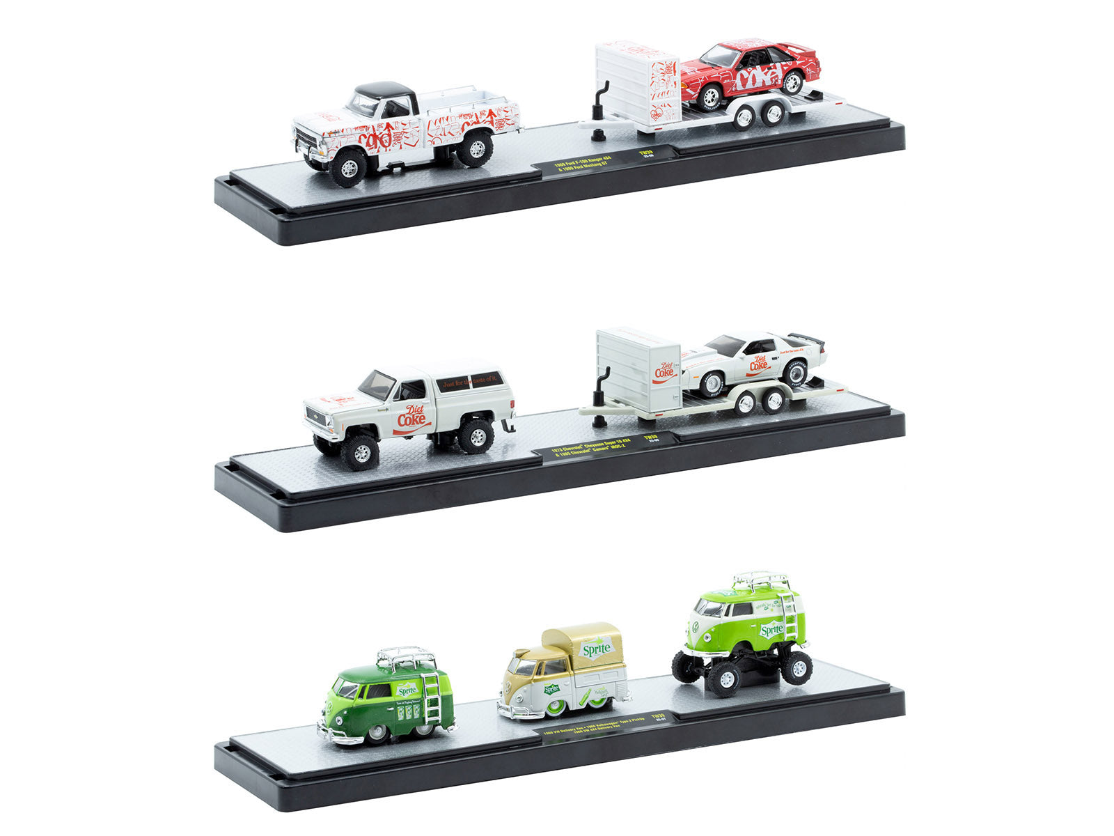 Auto Haulers &quot;Soda&quot; Set of 3 pieces Release 39 Limited Edition to 8000 pieces Worldwide 1/64 Diecast Models by M2 Machines