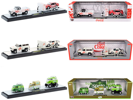 Auto Haulers &quot;Soda&quot; Set of 3 pieces Release 39 Limited Edition to 8000 pieces Worldwide 1/64 Diecast Models by M2 Machines