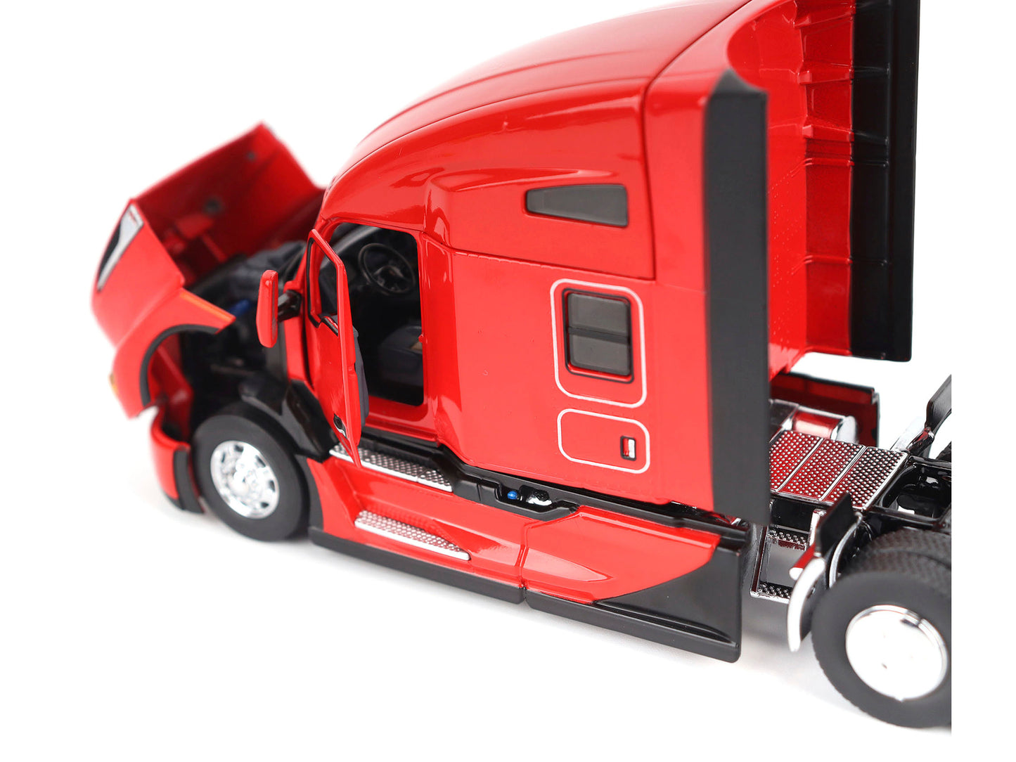 Kenworth T680 76&quot; High Roof Sleeper Cab Truck Tractor Viper Red &quot;Transport Series&quot; 1/50 Diecast Model by Diecast Masters