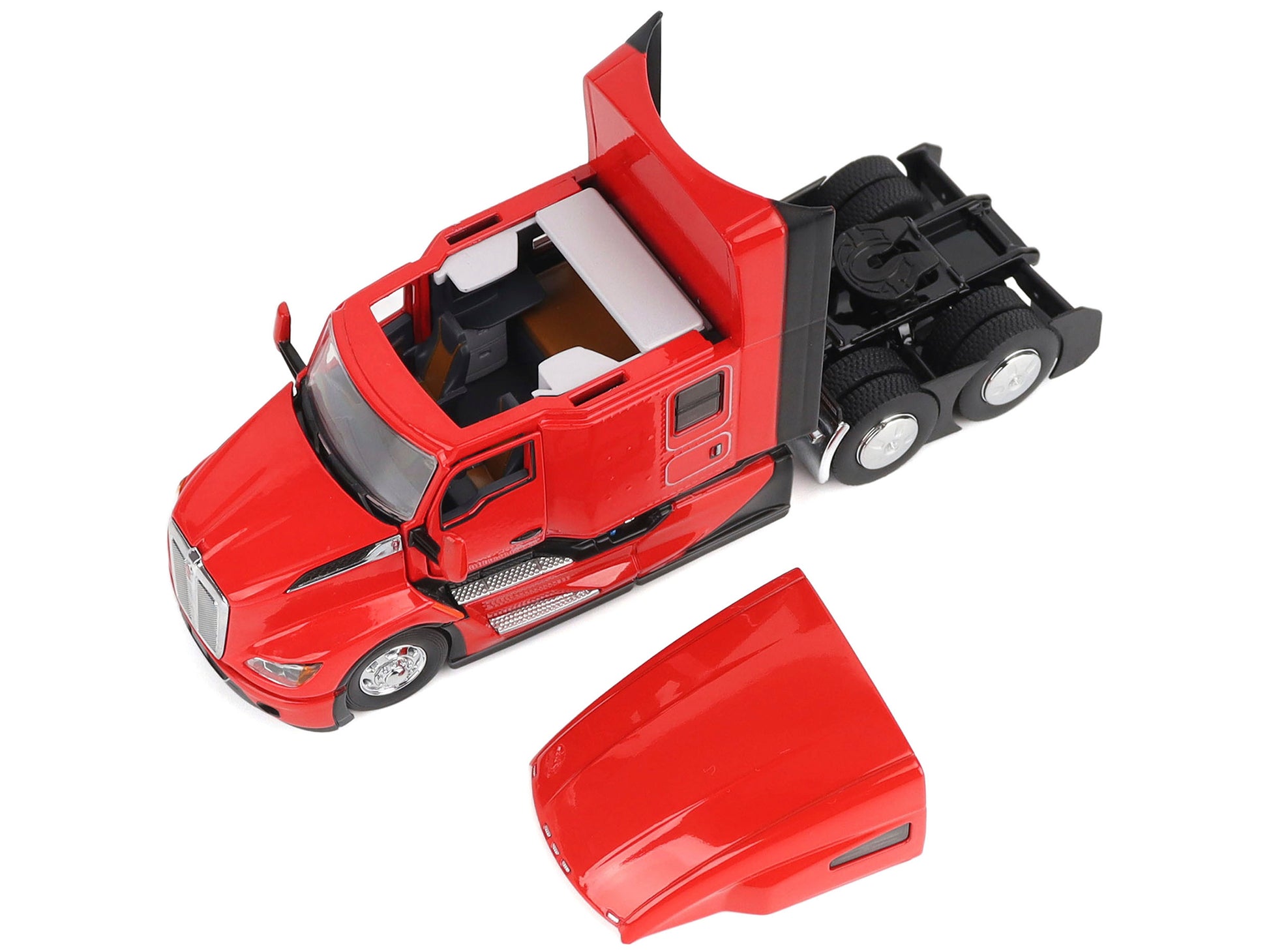 Kenworth T680 76&quot; High Roof Sleeper Cab Truck Tractor Viper Red &quot;Transport Series&quot; 1/50 Diecast Model by Diecast Masters